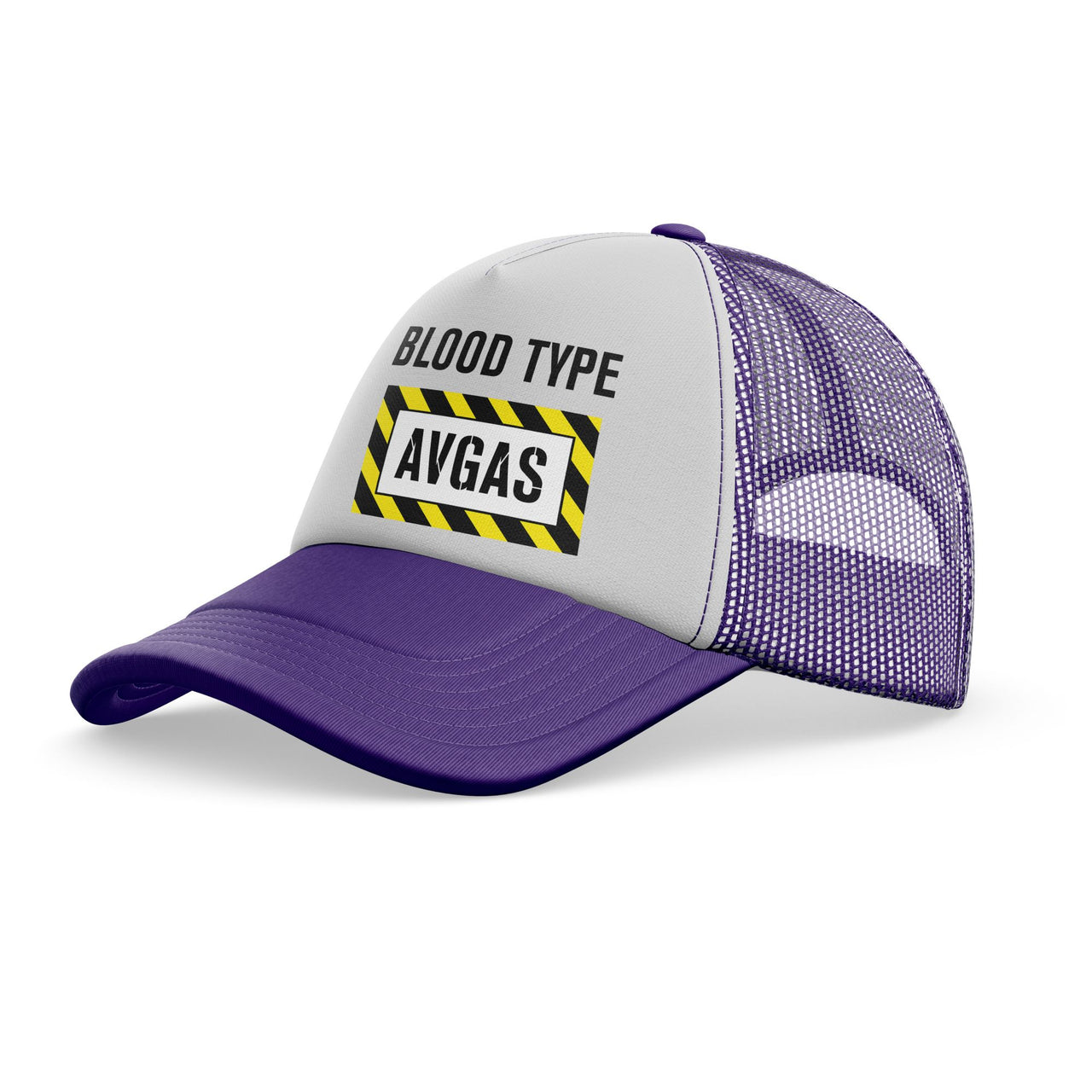 Blood Type AVGAS Designed Trucker Caps & Hats