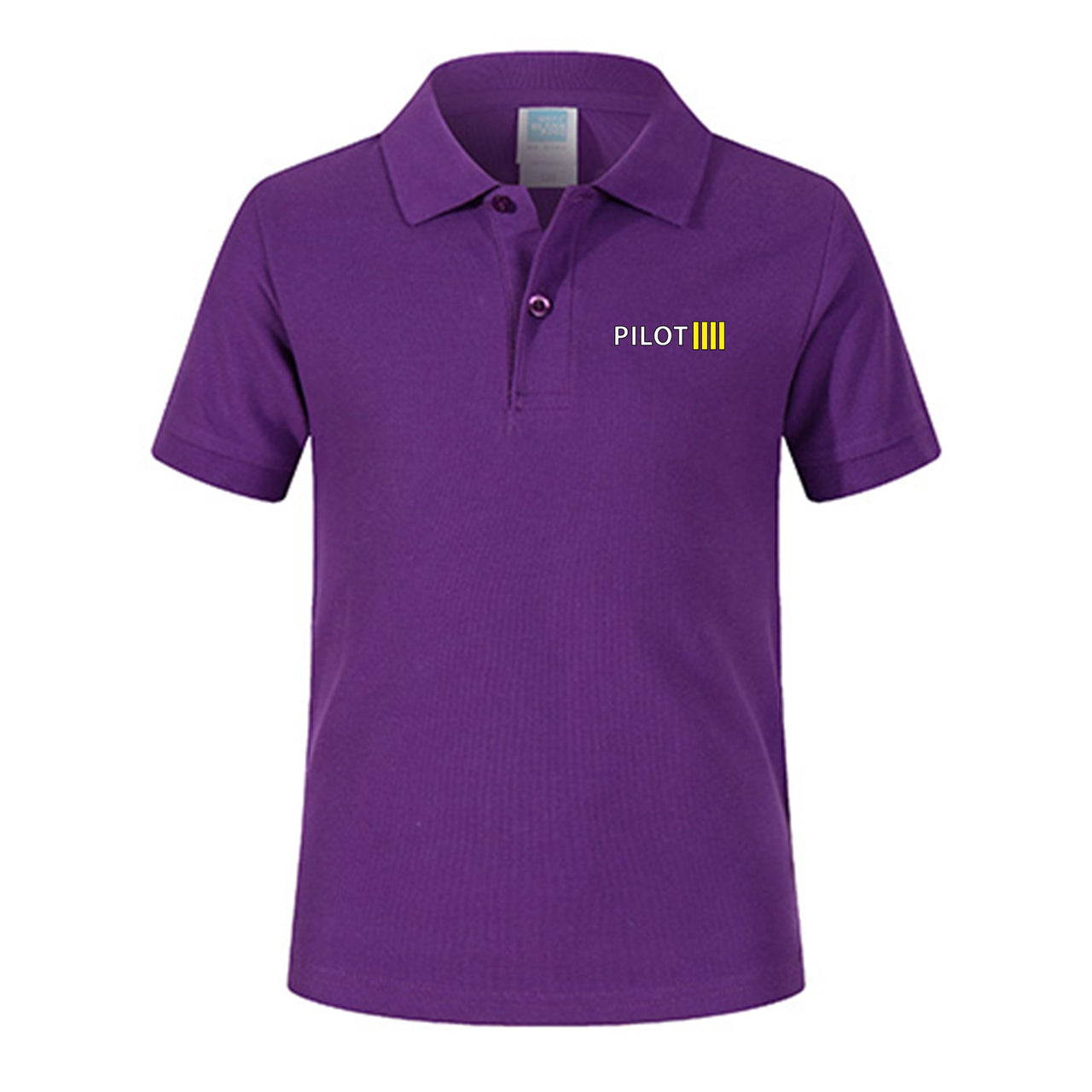 Pilot & Stripes (4 Lines) Designed Children Polo T-Shirts