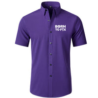 Thumbnail for Born To Fix Airplanes Designed Short Sleeve Shirts