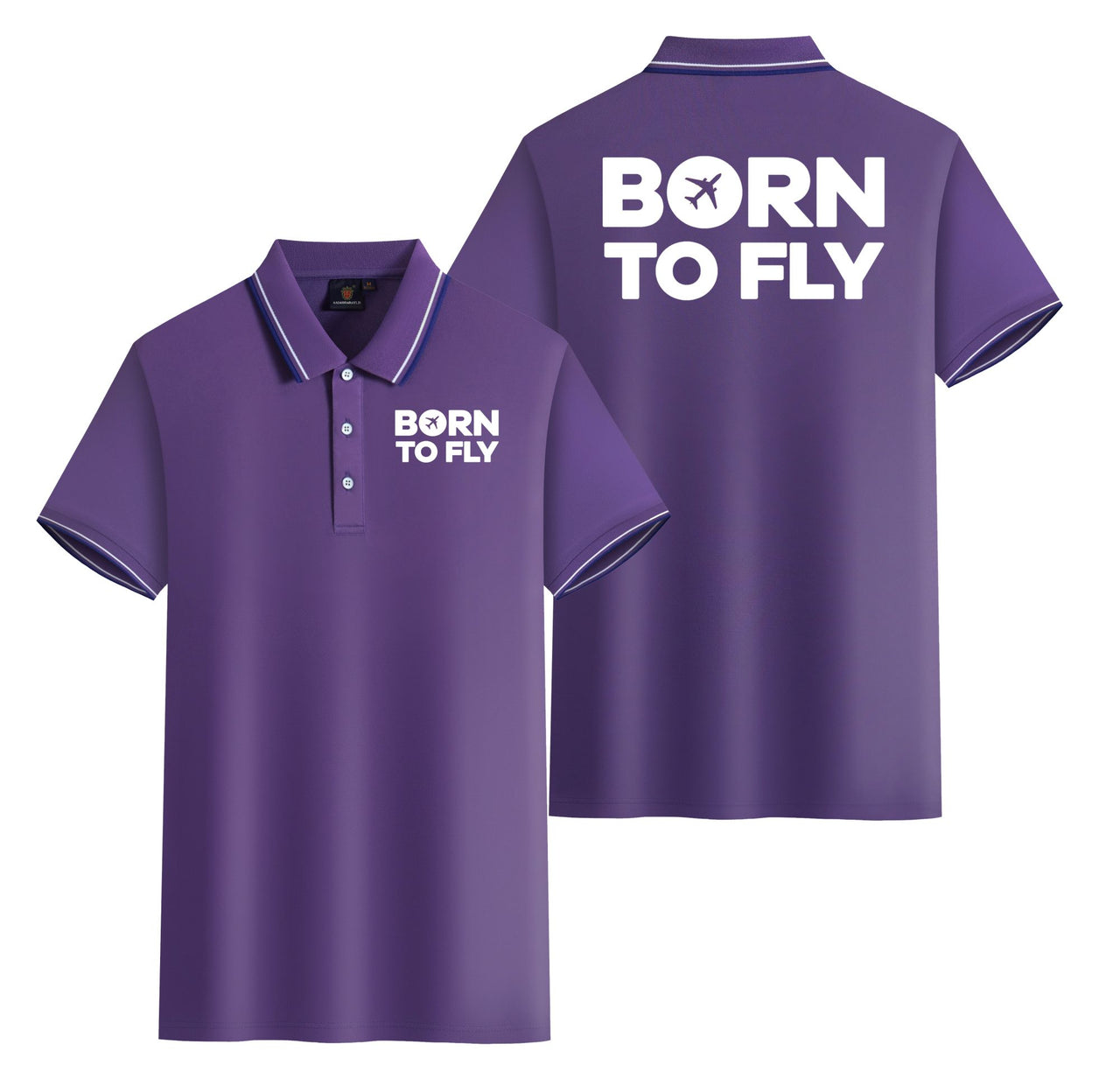 Born To Fly Special Designed Stylish Polo T-Shirts (Double-Side)