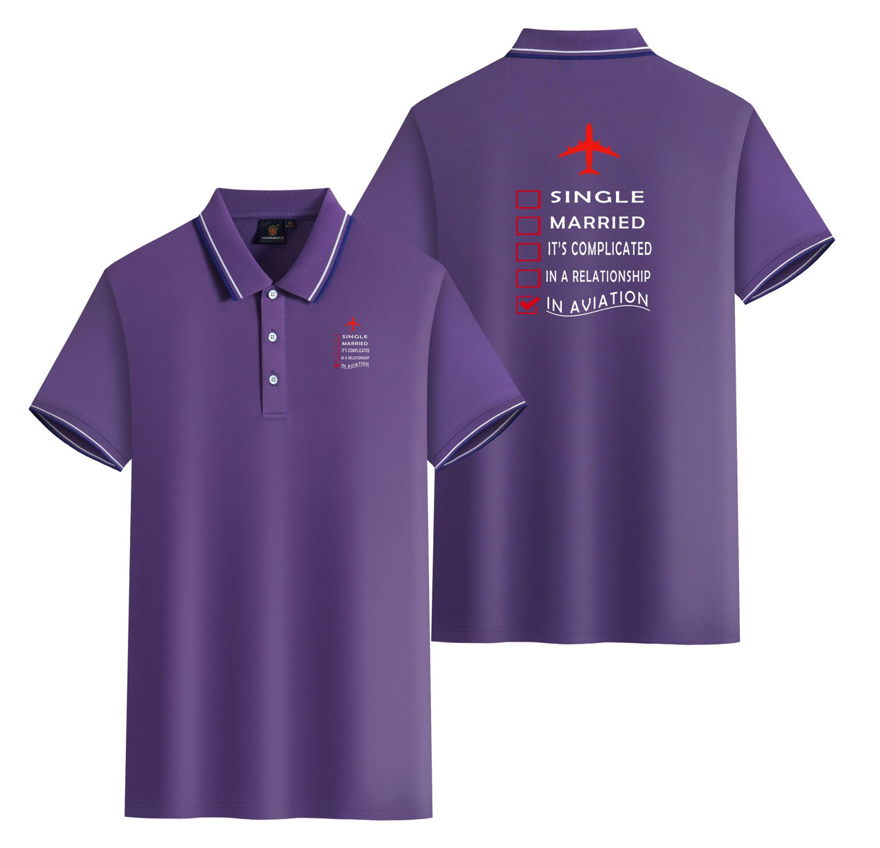 In Aviation Designed Stylish Polo T-Shirts (Double-Side)