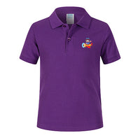 Thumbnail for Cute Boy Driving Plane Cartoon Designed Children Polo T-Shirts