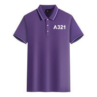 Thumbnail for A321 Flat Text Designed Stylish Polo T-Shirts
