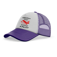 Thumbnail for If You're Cool You're Probably a Pilot Designed Trucker Caps & Hats