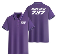 Thumbnail for Boeing 737 & Text Designed Stylish Polo T-Shirts (Double-Side)