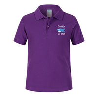 Thumbnail for Daddy's Co-Pilot (Jet Airplane) Designed Children Polo T-Shirts