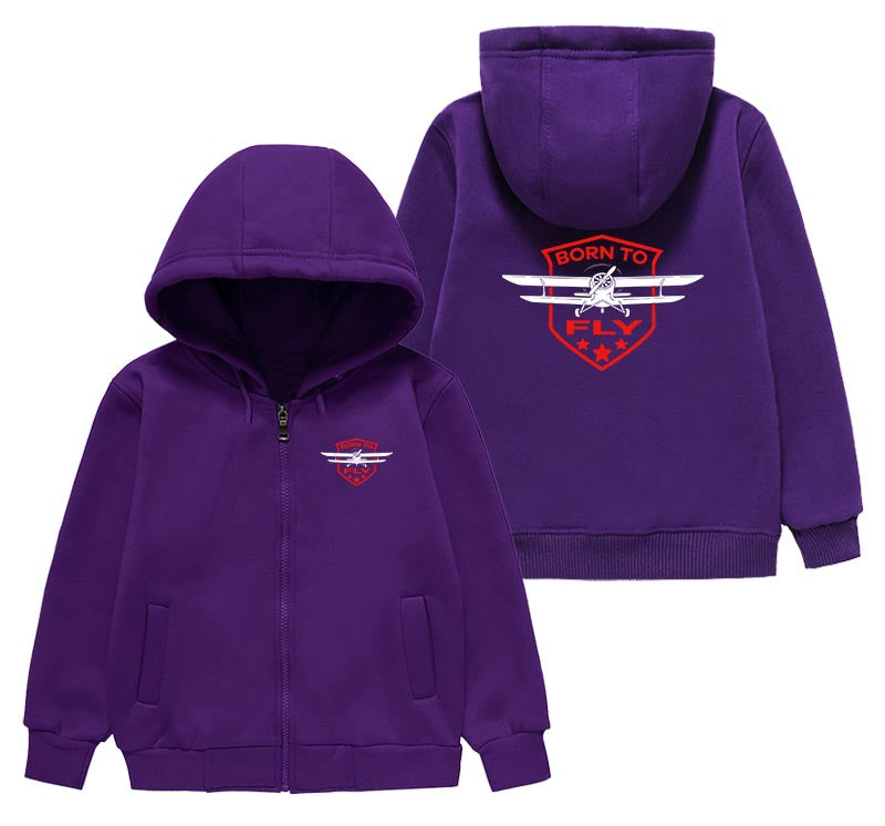 Born To Fly Designed Designed "CHILDREN" Zipped Hoodies