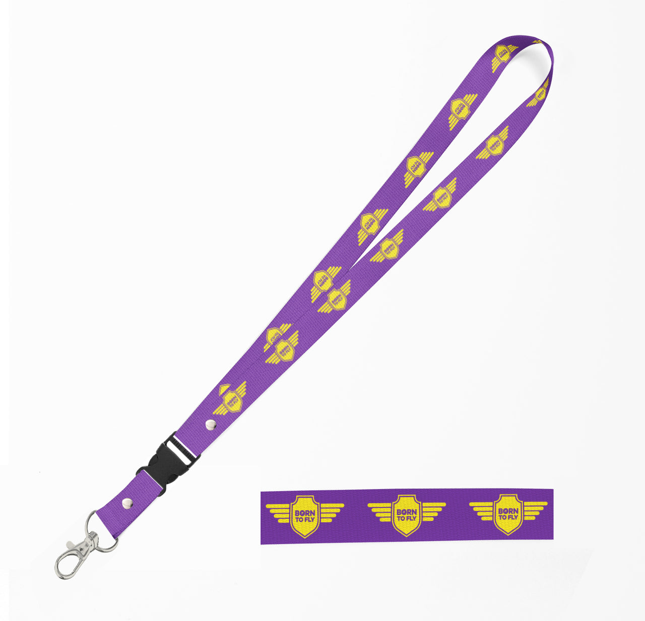 Born To Fly & Badge Designed Detachable Lanyard & ID Holders