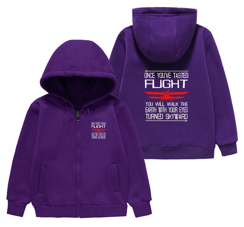 Once You've Tasted Flight Designed "CHILDREN" Zipped Hoodies