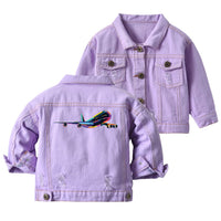 Thumbnail for Multicolor Airplane Designed Children Denim Jackets
