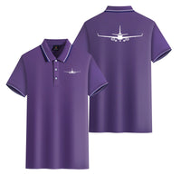 Thumbnail for Embraer E-190 Silhouette Plane Designed Stylish Polo T-Shirts (Double-Side)