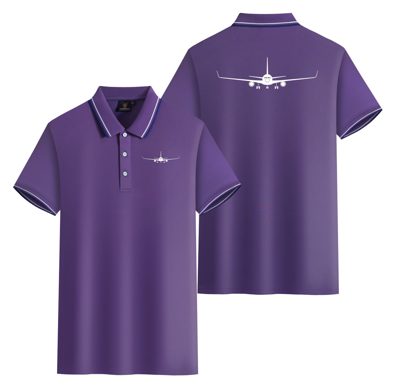 Boeing 767 Silhouette Designed Stylish Polo T-Shirts (Double-Side)