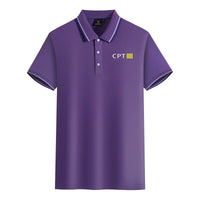 Thumbnail for CPT & 4 Lines Designed Stylish Polo T-Shirts