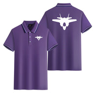 Thumbnail for Fighter Jet 35 Silhouette Designed Stylish Polo T-Shirts (Double-Side)