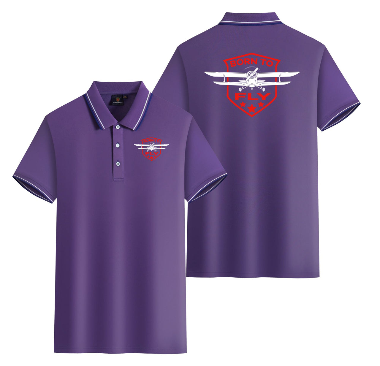Born To Fly Designed Designed Stylish Polo T-Shirts (Double-Side)