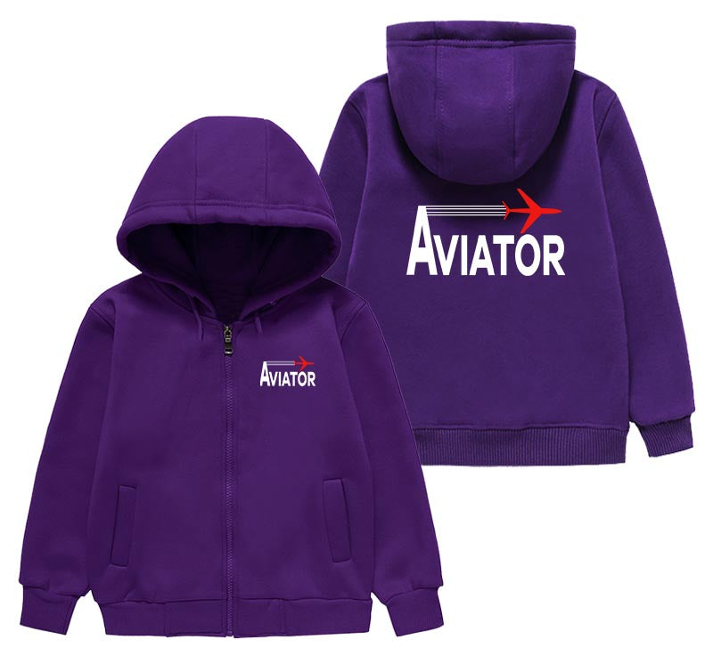 Aviator Designed "CHILDREN" Zipped Hoodies