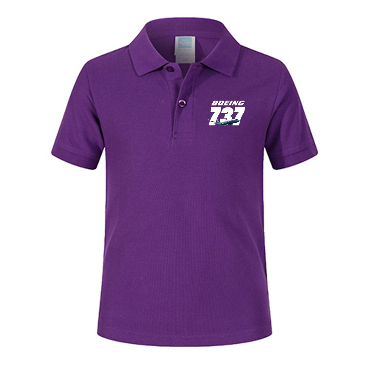 Super Boeing 737+Text Designed Children Polo T-Shirts