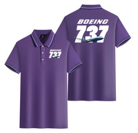 Thumbnail for Super Boeing 737+Text Designed Stylish Polo T-Shirts (Double-Side)