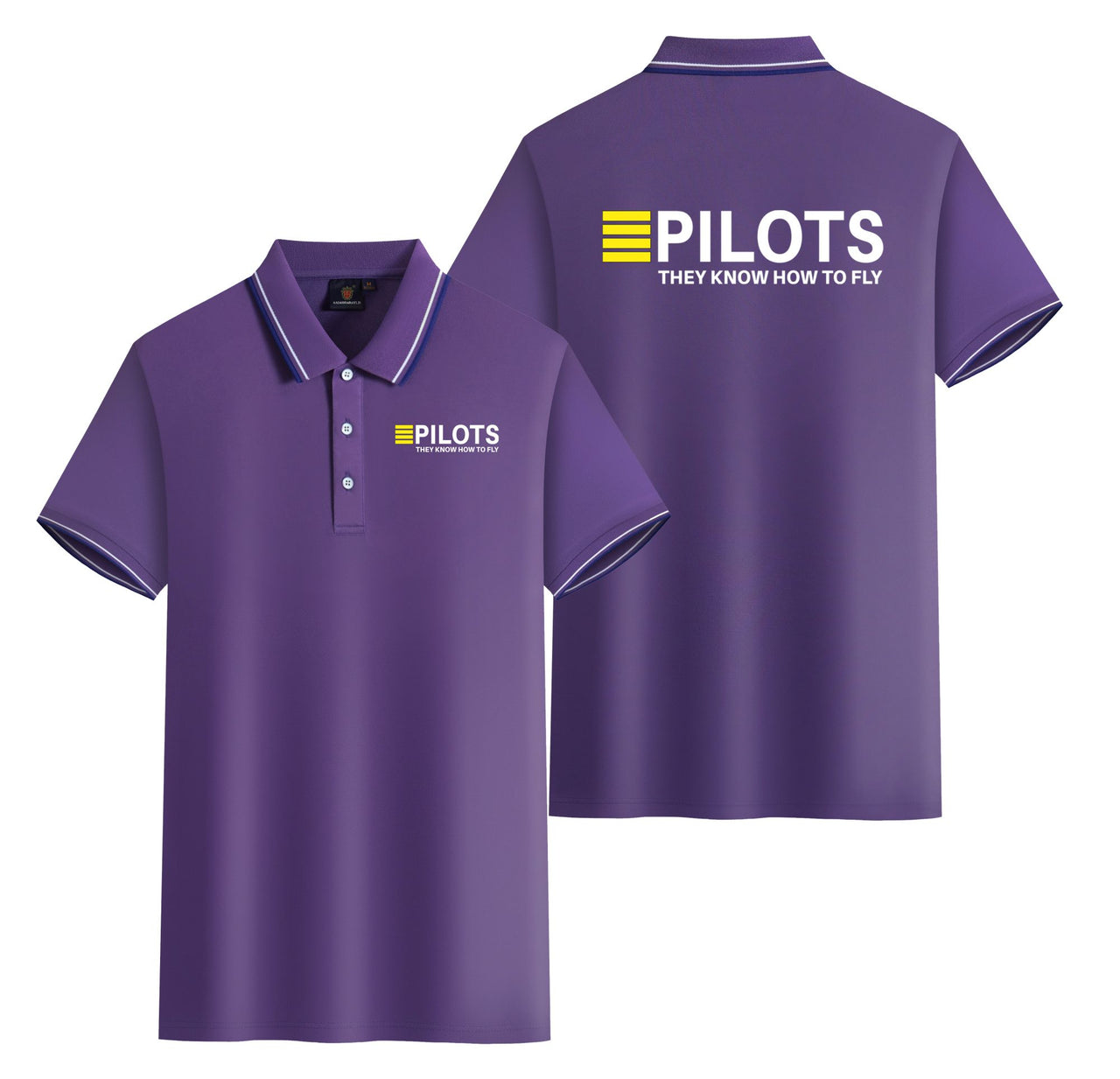 Pilots They Know How To Fly Designed Stylish Polo T-Shirts (Double-Side)