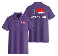 Thumbnail for I Love Aviation Designed Stylish Polo T-Shirts (Double-Side)