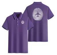 Thumbnail for Aviation Finger Print Designed Stylish Polo T-Shirts (Double-Side)