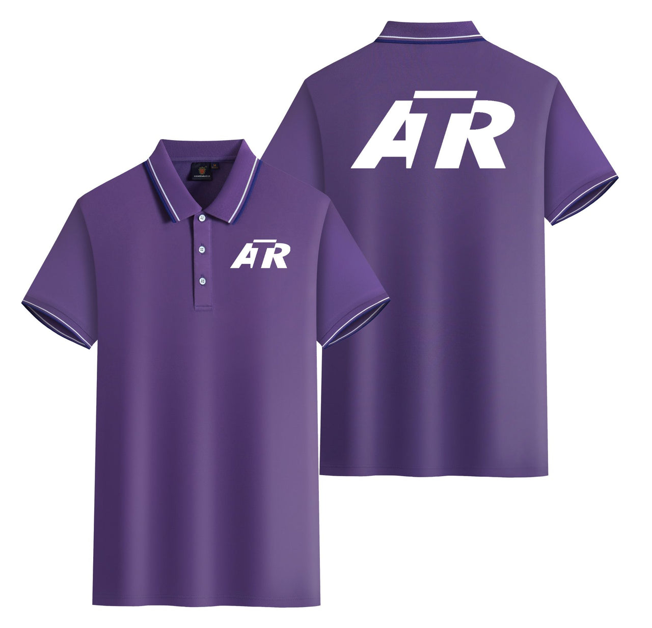 ATR & Text Designed Stylish Polo T-Shirts (Double-Side)