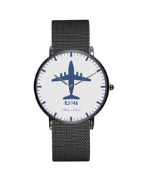 Thumbnail for British Aerospace BAe RJ-146 Stainless Steel Strap Watches Pilot Eyes Store Black & Stainless Steel Strap 