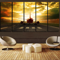 Thumbnail for Ready for Departure Passenger Jet Printed Canvas Prints (5 Pieces)