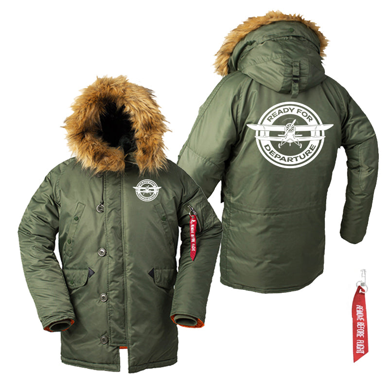 Ready for Departure Designed Parka Bomber Jackets