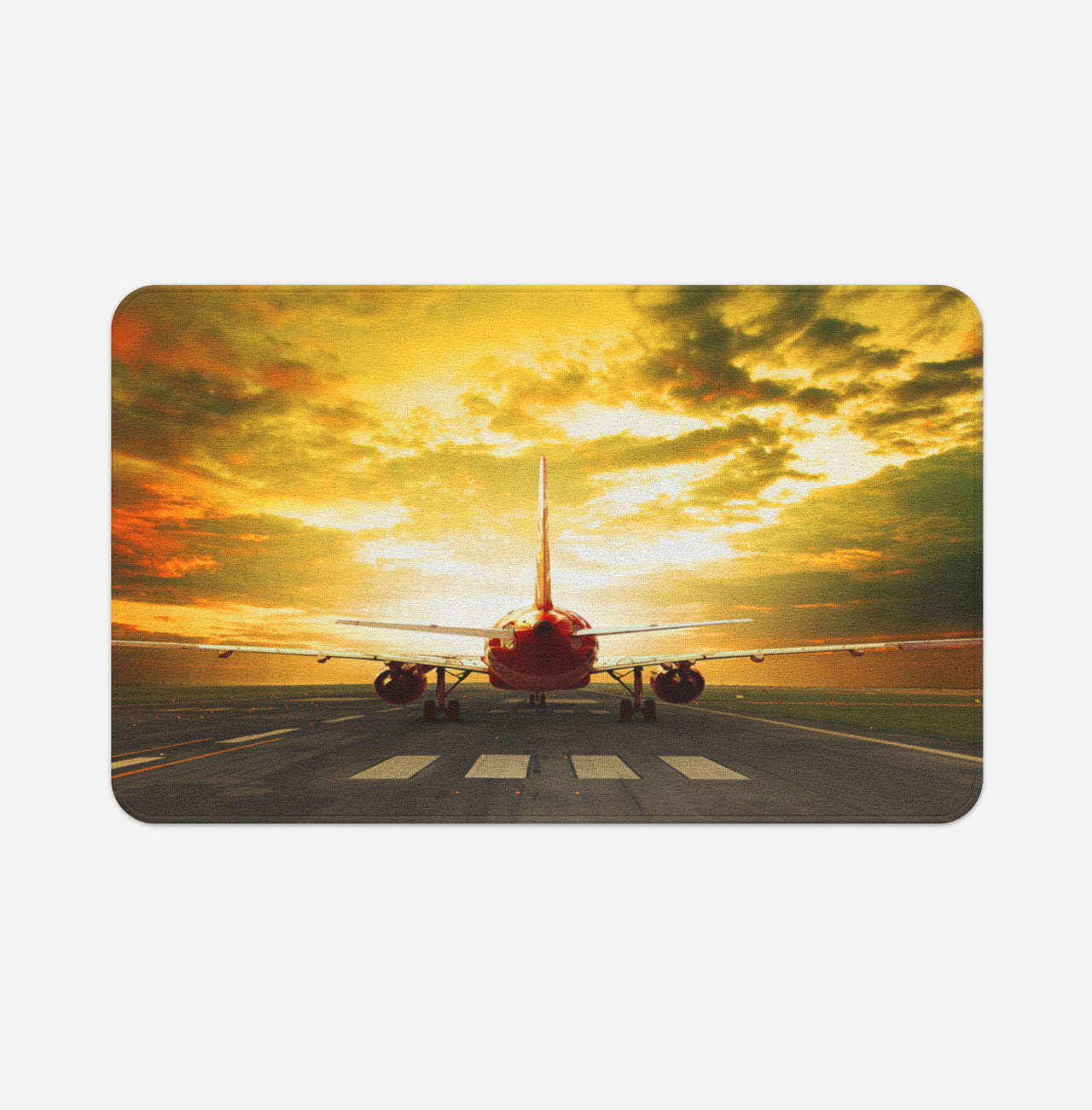 Ready for Departure Passanger Jet Designed Bath Mats