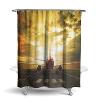 Thumbnail for Ready for Departure Passanger Jet Designed Shower Curtains