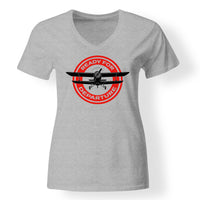 Thumbnail for Ready for Departure Designed V-Neck T-Shirts
