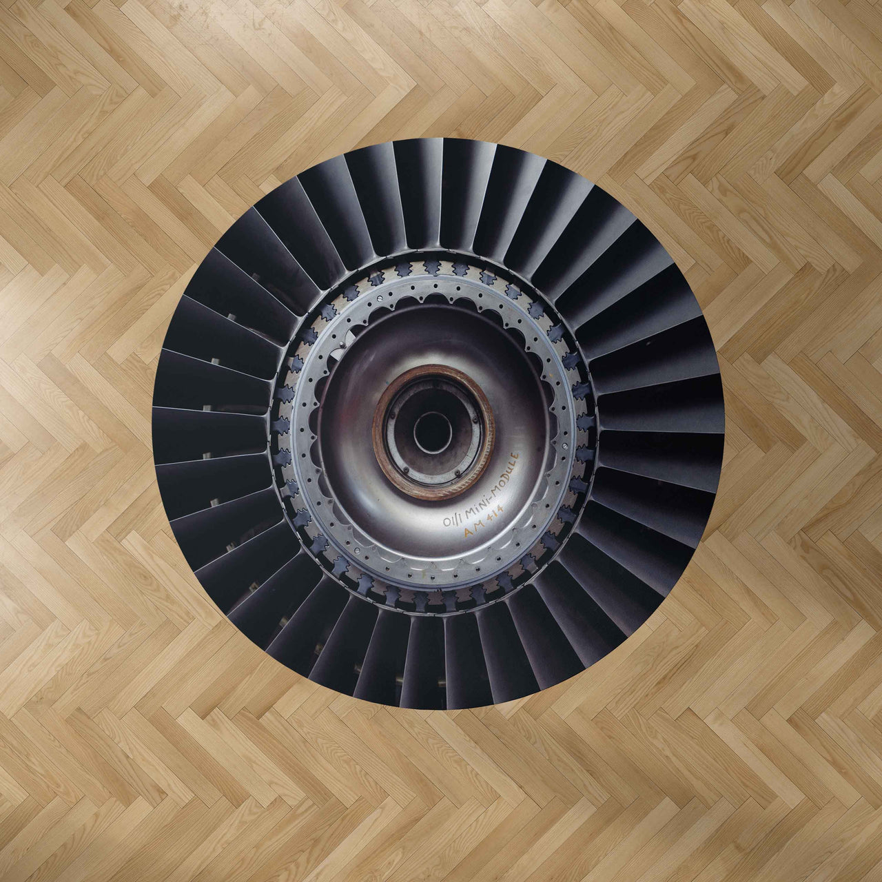 Real Jet Engine Designed Carpet & Floor Mats (Round)