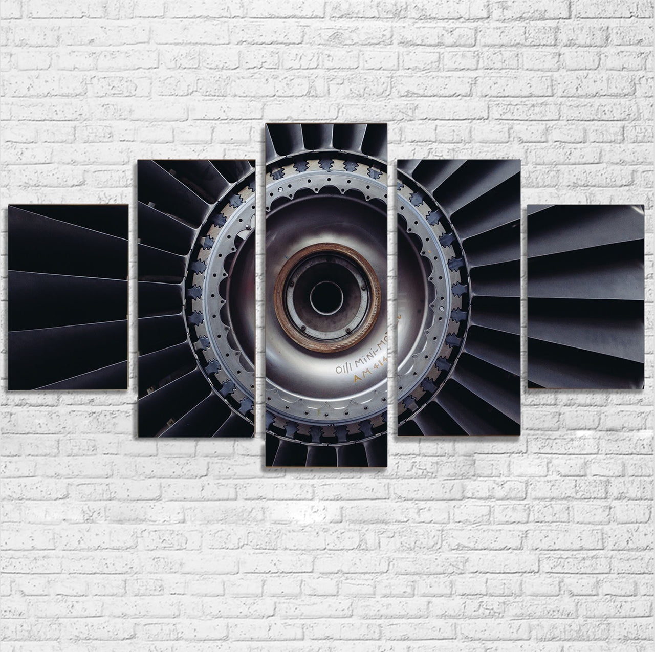 Real Jet Engine Printed Multiple Canvas Poster Aviation Shop 