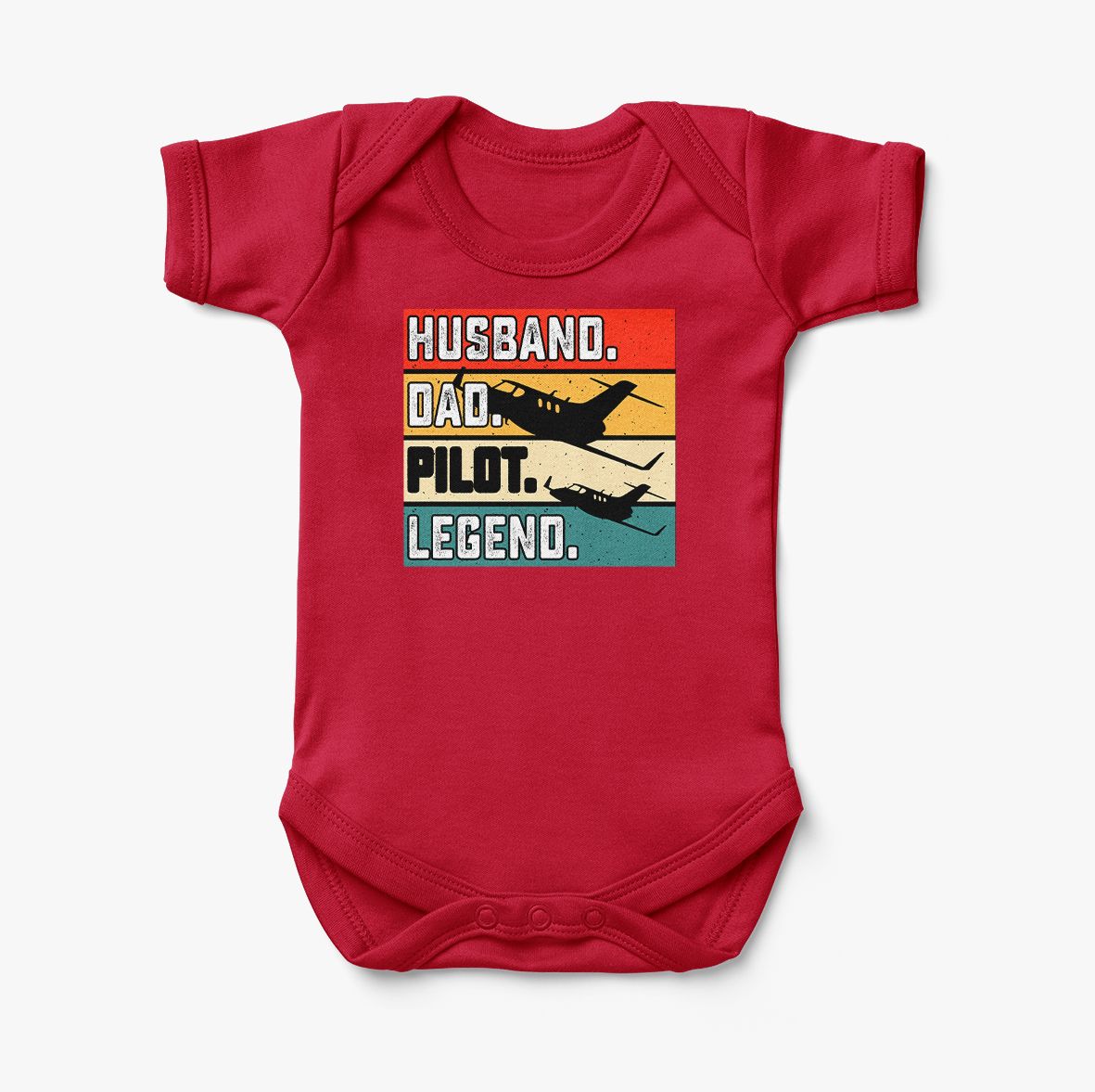 Husband & Dad & Pilot & Legend Designed Baby Bodysuits