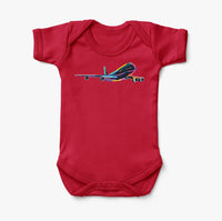 Thumbnail for Multicolor Airplane Designed Baby Bodysuits
