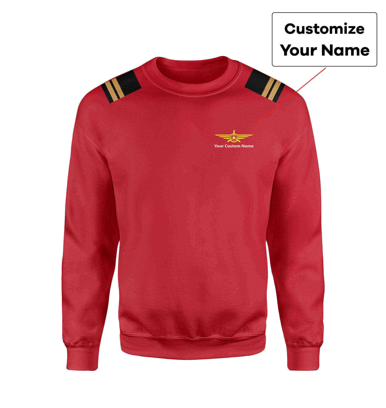 Custom & Name with EPAULETTES (Badge 3) Designed 3D Sweatshirts