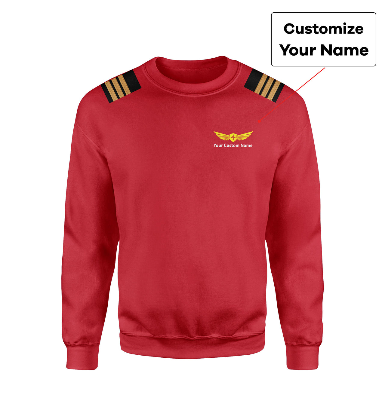 Custom & Name with EPAULETTES (Badge 2) Designed 3D Sweatshirts