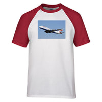Thumbnail for Departing British Airways Boeing 747 Designed Raglan T-Shirts
