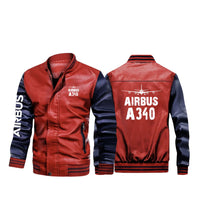 Thumbnail for Airbus A340 & Plane Designed Stylish Leather Bomber Jackets