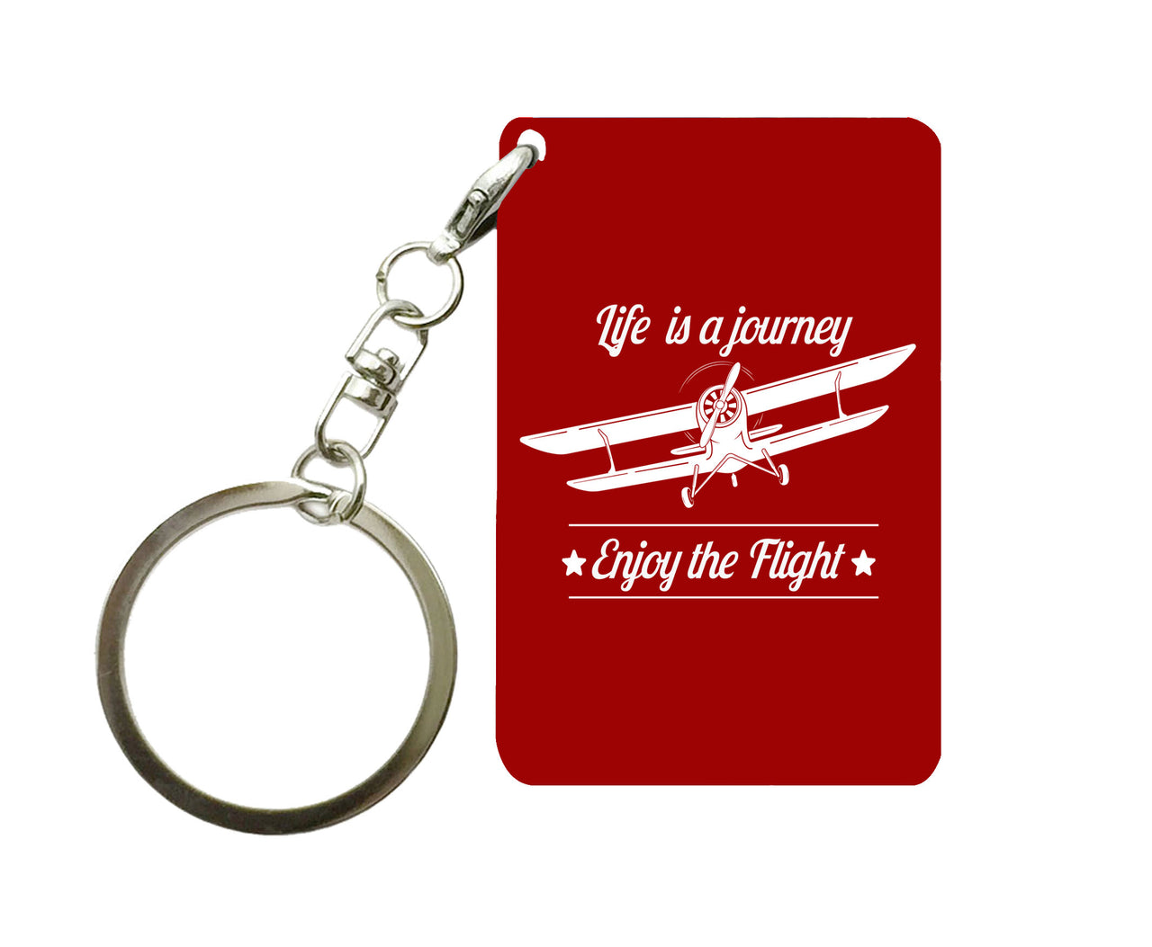 Life is a journey Enjoy the Flight Designed Key Chains
