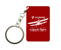 Thumbnail for Life is a journey Enjoy the Flight Designed Key Chains