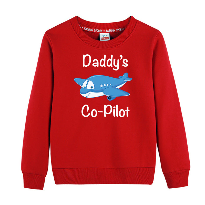 Daddy's Co-Pilot (Jet Airplane) Designed "CHILDREN" Sweatshirts
