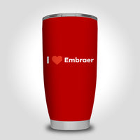 Thumbnail for I Love Embraer Designed Tumbler Travel Mugs