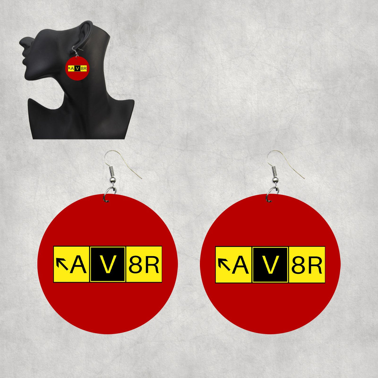 AV8R Designed Wooden Drop Earrings