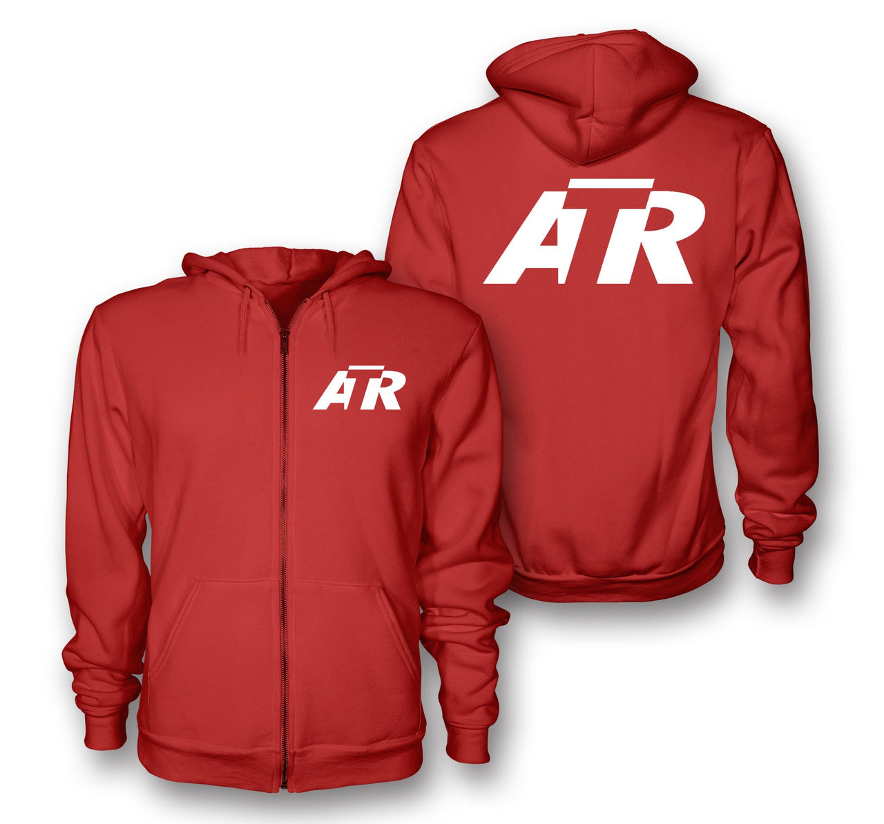 ATR & Text Designed Zipped Hoodies