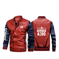 Thumbnail for Airbus A380 & Plane Designed Stylish Leather Bomber Jackets
