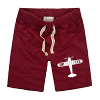 Thumbnail for Eat Sleep Fly & Propeller Designed Cotton Shorts