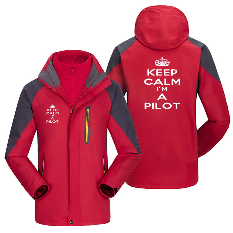 Keep Calm I'm a Pilot Designed Thick Skiing Jackets