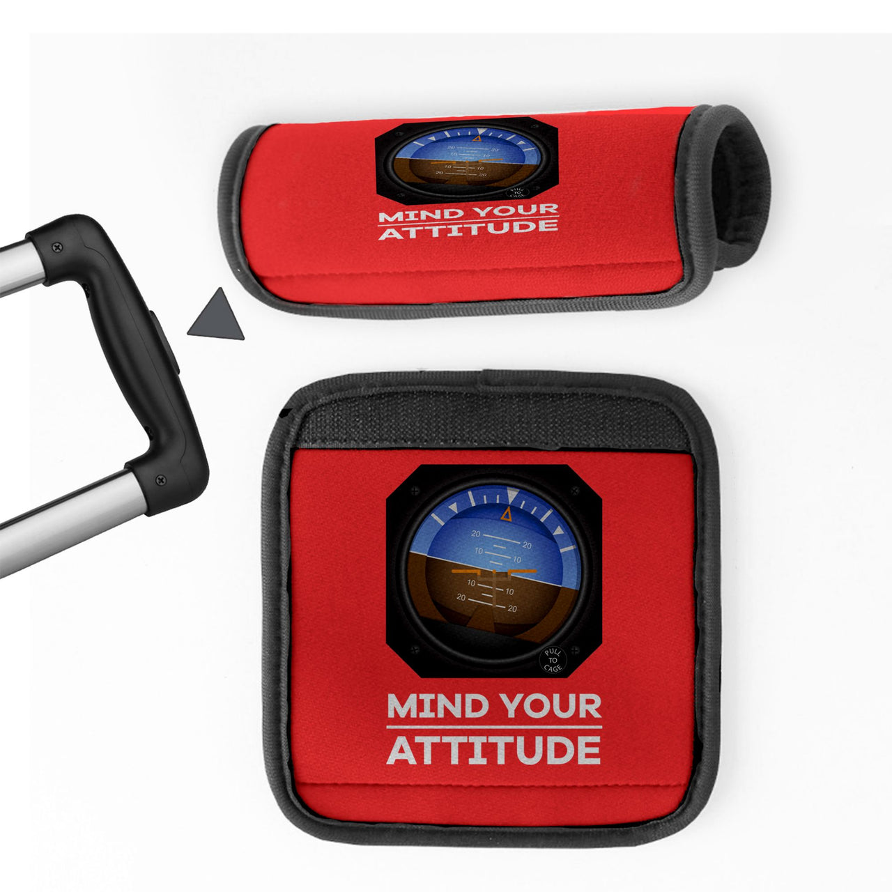 Mind Your Attitude Designed Neoprene Luggage Handle Covers
